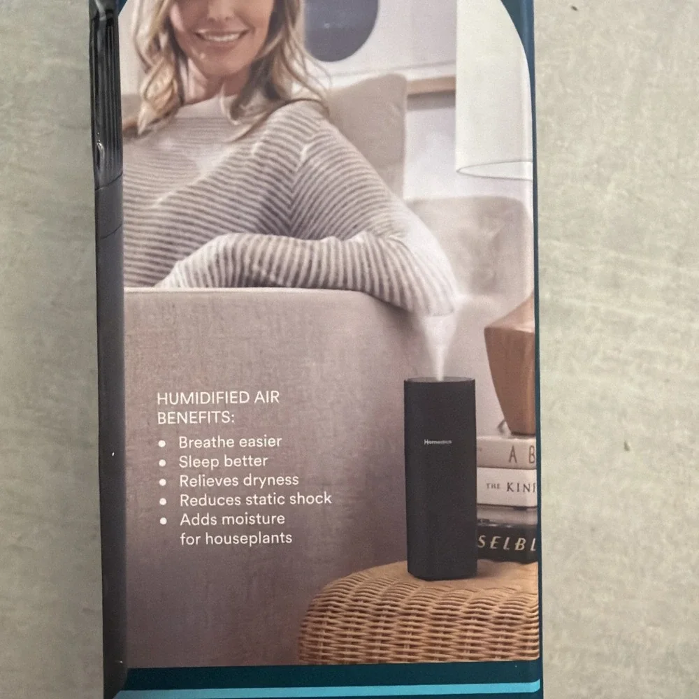 HoMedics Ultrasonic Portable Humidifier Red UHE-CMP17-BkUSB Rechargeable